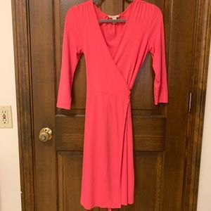 Banana Republic pink wrap dress XS